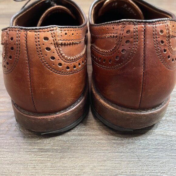 Allen Edmonds McAllister Wingtip Oxford Dress Shoe Men's 12D Dark Chili Leather - Picture 9 of 13